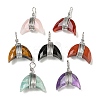 Natural Mixed Stone Copper Wire Wrapped Pendants G-B079-01P-1
