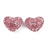 Heart Shaped Polymer Clay Rhinestone Beads CLAY-NH0002-01A-1