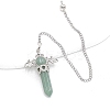 Natural Green Aventurine Dowsing Pendulum Big Pendants PW-WG53910-06-1