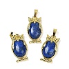 Dyed Natural Lapis Lazuli Pendant KK-F887-02G-05-1