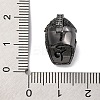 Helmet Shape Brass with Cubic Zirconia Beads KK-S406-15A-3