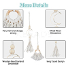 4Pcs 2 Styles Natural Wood Bead Tassel Pendant Decoraiton HJEW-FH00189-5