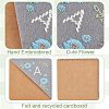 4Pcs 4 Style Felt & Kraft Paper Embroidery Corner Bookmarks FIND-OC0002-34-4
