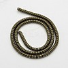 Flat Round/Disc Non-magnetic Synthetic Hematite Beads Strands G-D617-10-2