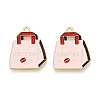 Alloy Enamel Pendants PALLOY-T093-18G-1