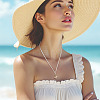 3Pcs Faux Suede Macrame Pouch  Pendant Necklaces NJEW-TAC0052-01-7