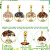 24Pcs 4 Styles Natural Mixed Gemstone European Dangle Charms FIND-AR0004-37-5