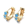 Star Real 18K Gold Plated Brass Hoop Earrings EJEW-L268-013G-06-1