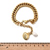 304 Stainless Steel & Natural Freshwater Pearl Curb Chain Bracelets for Women LS-BJEW-G763-03G-3