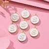 Golden Plated Alloy Charms X-ENAM-S118-01S-5