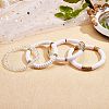 4Pcs 4 Style Acrylic Chunky Curved Tube Stretch Bracelet Sets BJEW-SW00074-06-6