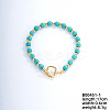 Fashionable Korean Style Brass Synthetic Turquoise Bracelets LH9898-1-1