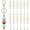 10Pcs Alloy Bar Beadable Keychain for Jewelry Making DIY Crafts KEYC-YW0001-28KCG-1