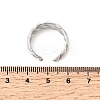 5Pcs 304 Stainless Steel Open Cuff Rings for Women RJEW-K313-08P-5