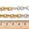 Two Tone 304 Stainless Steel Cable Chain Necklaces for Women NJEW-G173-01GP-3