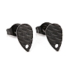 304 Stainless Steel Stud Earring Findings Ion Plating(IP) STAS-O119-30EB-1