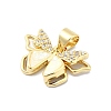 Brass Micro Pave Clear Cubic Zirconia Pendants KK-A221-16B-G-2