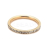 304 Stainless Steel Rhinestone Rings X-STAS-D178-02G-03-2