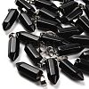Natural Obsidian Pendants G-Z067-07P-10-1