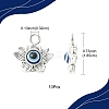 10Pcs Evil Eye Alloy Resin Pendants PALLOY-FS00058-02-4