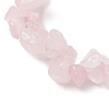 Natural Rose Quartz Chip Beaded Stretch Bracelets BJEW-JB11133-05-4