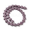 Triangle Dyed Natural Lava Rock Beads Strands G-O126-04A-09-2