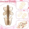 36Bags 9 Styles Unfinished Wooden Flower for Painting Arts WOOD-CJ0002-76-3