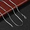 2.5mm Rack Plating Brass Herringbone Chain Necklaces for Women Men MAK-L044-19P-1