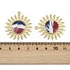 304 Stainless Steel Enamel Pendants STAS-L290-20B-G-3
