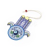 Wood Big Pendant Decorations HJEW-F016-04-1