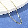 Brass Cable Chains Necklace for Women LS-NJEW-P265-04G-1
