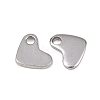 Tarnish Resistant 304 Stainless Steel Stamping Blank Tag Pendants STAS-Q024-1-4