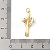 Rack Plating Brass & Clear Cubic Zirconia Pendants KK-L216-055G-3