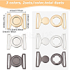 6Sets 3 Colors Zinc Alloy Side Release Buckles FIND-BC0002-43-2