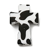 Cross with Cow Silicone Focal Beads SIL-G006-02D-2