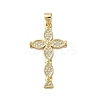 Brass Micro Micro Pave Clear Cubic Zirconia Pendants KK-A212-01G-G-1