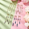 Natural Mixed Stone Ear Studs EJEW-JE05945-2
