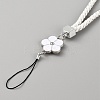 PU Leather Lanyard Wrist Strap Phone Flower Charms Straps DIY-WH0430-088B-2