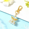 Angel Glass & Alloy Pendant Decorations HJEW-MZ00360-06-1