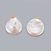 Natural Cultured Freshwater Pearl Pendants PEAR-J004-22G-3