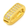 925 Sterling Silver Micro Pave Clear Cubic Zirconia Twister Clasps STER-U005-07G-1