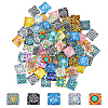 Mosaic Printed Glass Cabochons GGLA-DC0001-03A-1
