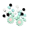 23Pcs Sunflower & Round Silicone Focal Beads SIL-L005-01E-2