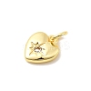 Brass Micro Pave Cubic Zirconia Charms KK-C139-25D-G-2