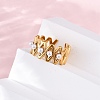 Stainless Steel Adjustable Cuff Rings for Women RJEW-B126-02G-3