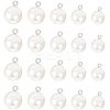 Resin Imitation Pearl Pendants/Shank Buttons BUTT-PH0004-14-1