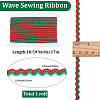 1 Roll Polyester with Paillette Wavy Fringe Trim Ribbon OCOR-GF0005-72D-2