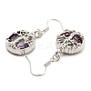 Alloy Tree of Life Dangle Earrings with Glass for Women EJEW-C061-01P-3