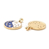Rack Plating Brass Micro Pave Clear Cubic Zirconia Pendants KK-D073-16G-2