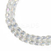 Electroplate Transparent Glass Beads Strands EGLA-N002-32-C04-3